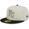 Men's Kansas City Royals New Era Stone/Black Chrome 59FIFTY Fitted Hat -Field Ready Shop black kansas city royals chrome 59fifty fitted hat ss5 p 200013213pv 1u ytwzmhcnvsq5a3cvrzztv kx3alnzdgi6tmxlbzkrh