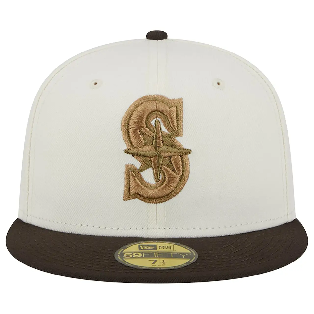 Men's Seattle Mariners New Era White/Brown 40th Team Anniversary 59FIFTY Fitted Hat 4 Men's Seattle Mariners New Era White/Brown 40th Team Anniversary 59FIFTY Fitted Hat - Image 2