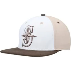 Men's Seattle Mariners Pro Standard White/Brown Chocolate Ice Cream Drip Snapback Hat -Field Ready Shop brown seattle mariners chocolate ice cream drip snapback hat ss5 p 200006427pv 3u e5wjublxowdbdkk1dy6yv wqhi07odhh8k5tcfj4z8