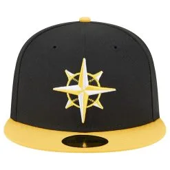Men's Seattle Mariners New Era Black/Gold 59FIFTY Fitted Hat -Field Ready Shop gold seattle mariners 59fifty fitted hat ss5 p 200015988pv 2u 4tek5zazheq8bz1zczrzv nzcdzw9zdoxlxbgjanmg