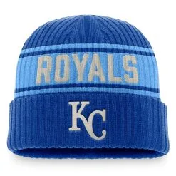 Men's Kansas City Royals Fanatics Branded Royal/Light Blue True Classic Retro Cuffed Knit Hat