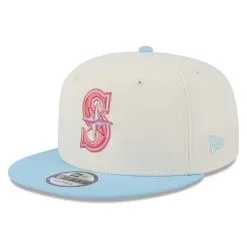 Men's Seattle Mariners New Era Cream/Light Blue Spring Basic Two-Tone 9FIFTY Snapback Hat