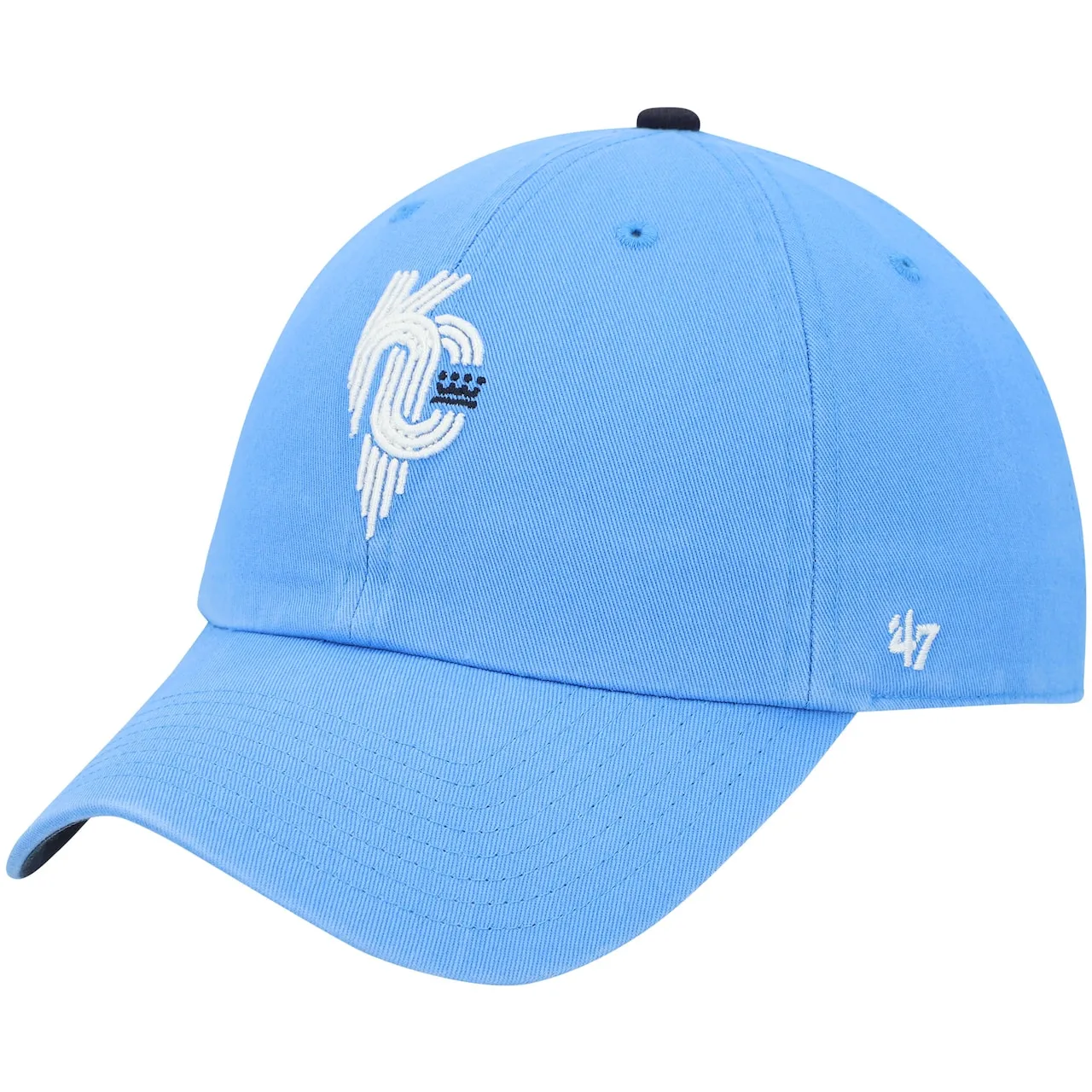 Men's Kansas City Royals '47 Light Blue Area Code City Connect Clean Up Adjustable Hat 5 Men's Kansas City Royals '47 Light Blue Area Code City Connect Clean Up Adjustable Hat - Image 3