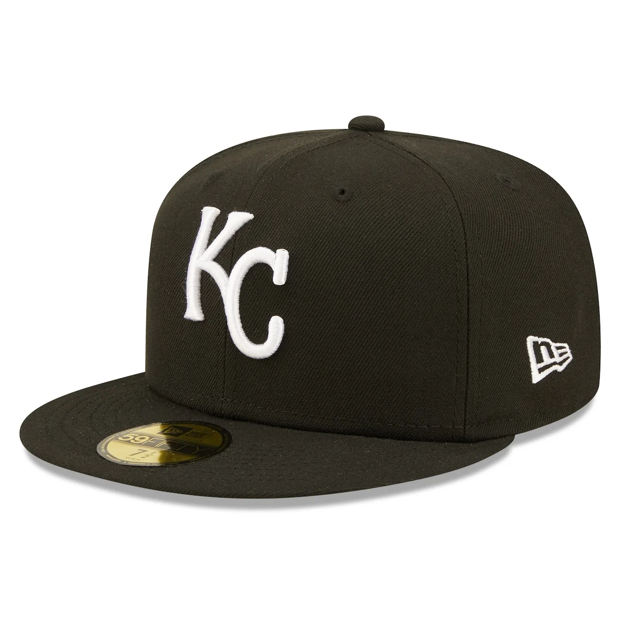 Men's Kansas City Royals New Era Black Team Logo 59FIFTY Fitted Hat 3 Men's Kansas City Royals New Era Black Team Logo 59FIFTY Fitted Hat