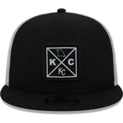 Men's Kansas City Royals New Era Black Vert Squared Trucker 9FIFTY Hat -Field Ready Shop mens new era black kansas city royals vert squared trucker 9fifty hat ss5 p 4851086pv 2u t9ek9pw5qxupomoukipzv oyudk2lqzxokdabs9zpq