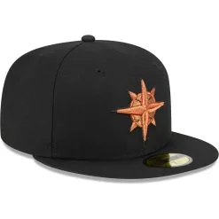 Men's Seattle Mariners New Era Black Metallic Pop 59FIFTY Fitted Hat -Field Ready Shop mens new era black seattle mariners metallic pop 59fifty fitted hat ss5 p 5047347pv 3u ahykvuvwjvwta1kiussev lck06vxga9qly5mvpsiv
