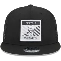 Men's Seattle Mariners New Era Black Scratch Squared Trucker 9FIFTY Snapback Hat -Field Ready Shop mens new era black seattle mariners scratch squared trucker 9fifty snapback hat ss5 p 200013012pv 2u wdtz8wbwkmeuaicg225nv bwokflormtpsr8xh9gop