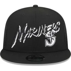 Men's Seattle Mariners New Era Black Street Trucker 9FIFTY Snapback Hat -Field Ready Shop mens new era black seattle mariners street trucker 9fifty snapback hat ss5 p 4640904pv 2u lvz3hniy3abfqcfelgkzv 0i2vwijy17yxhofkld06