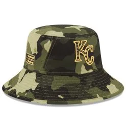 Men's Kansas City Royals New Era Camo 2022 Armed Forces Day Bucket Hat