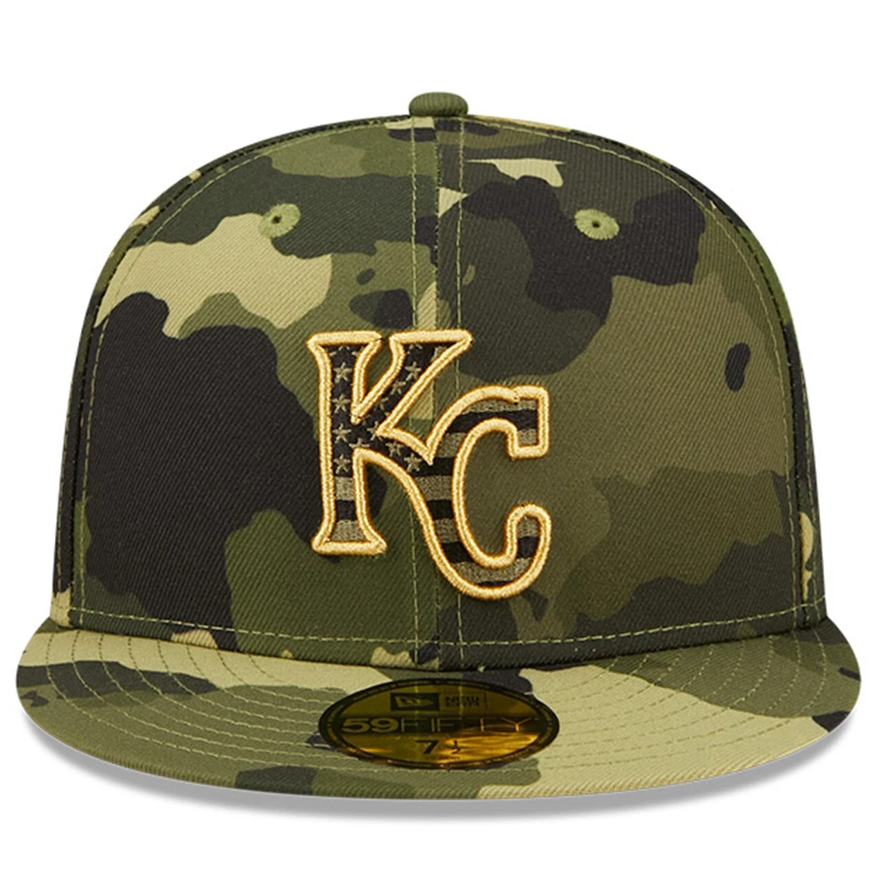 Men's Kansas City Royals New Era Camo 2022 Armed Forces Day On-Field 59FIFTY Fitted Hat 4 Men's Kansas City Royals New Era Camo 2022 Armed Forces Day On-Field 59FIFTY Fitted Hat - Image 2