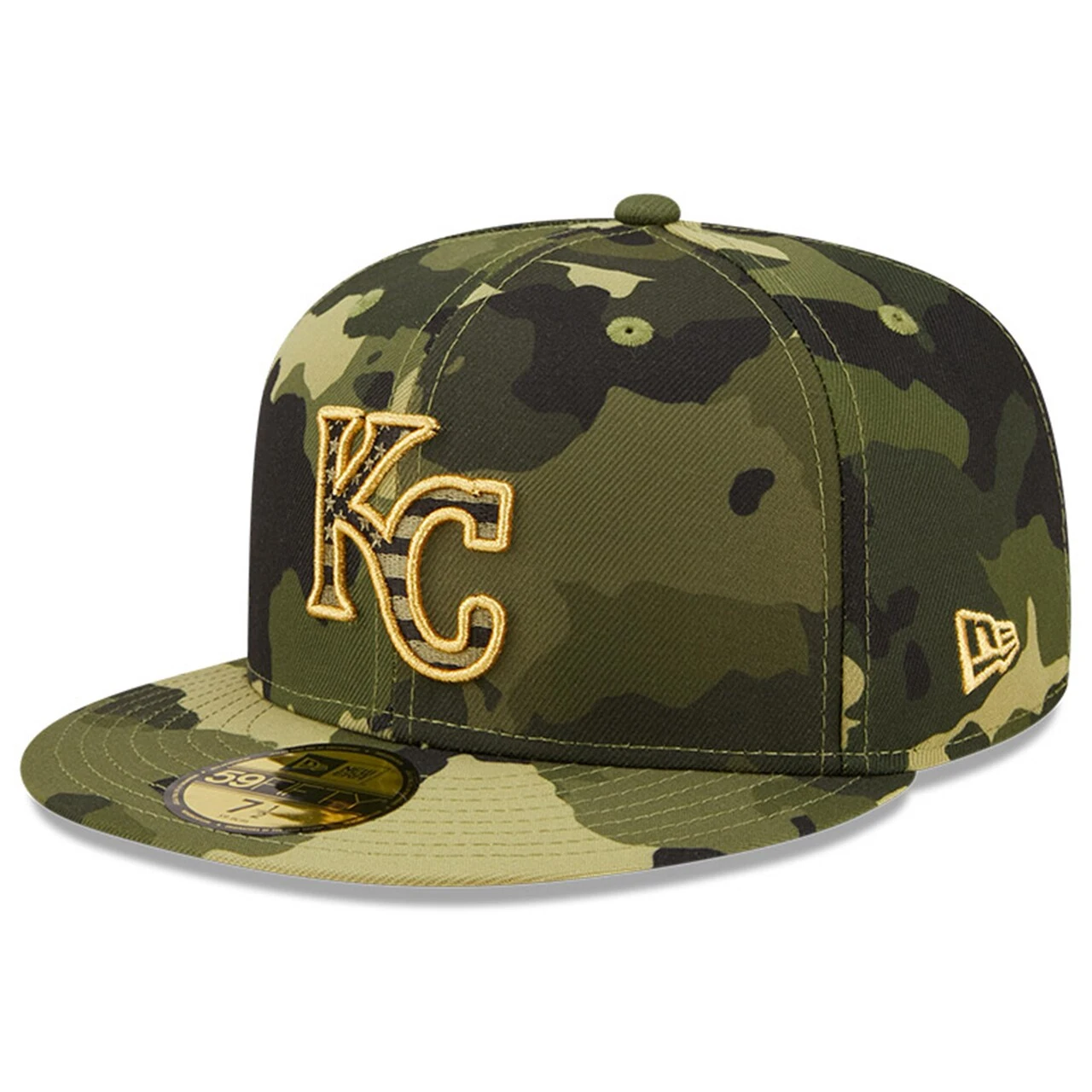 Men's Kansas City Royals New Era Camo 2022 Armed Forces Day On-Field 59FIFTY Fitted Hat 5 Men's Kansas City Royals New Era Camo 2022 Armed Forces Day On-Field 59FIFTY Fitted Hat - Image 3