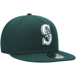 Men's Seattle Mariners New Era Green White Logo 59FIFTY Fitted Hat -Field Ready Shop mens new era green seattle mariners white logo 59fifty fitted hat pi4705000 altimages ff 4705579 0decfe9bb2e63f7cc40aalt3 full