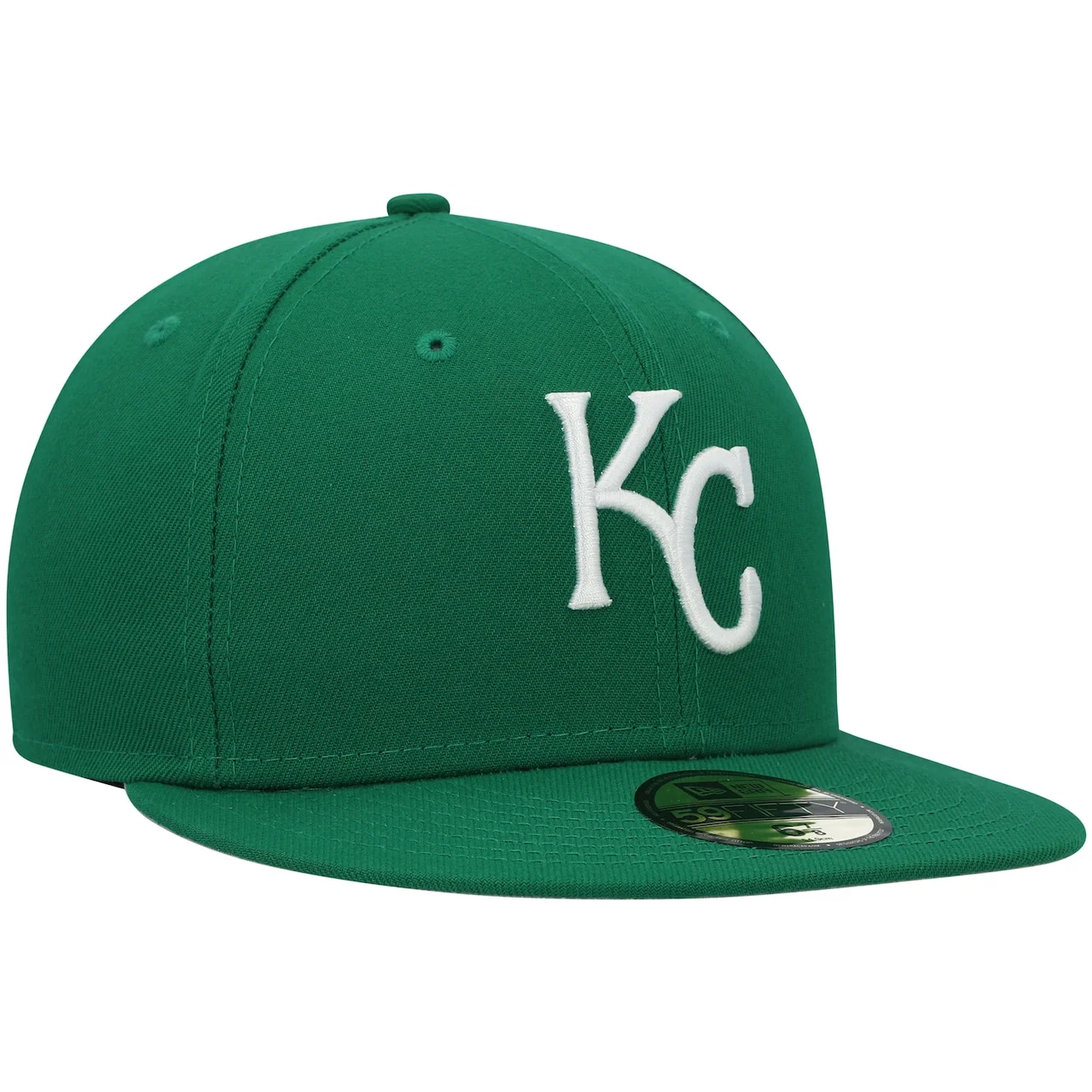 Men's Kansas City Royals New Era Kelly Green White Logo 59FIFTY Fitted Hat 5 Men's Kansas City Royals New Era Kelly Green White Logo 59FIFTY Fitted Hat - Image 3
