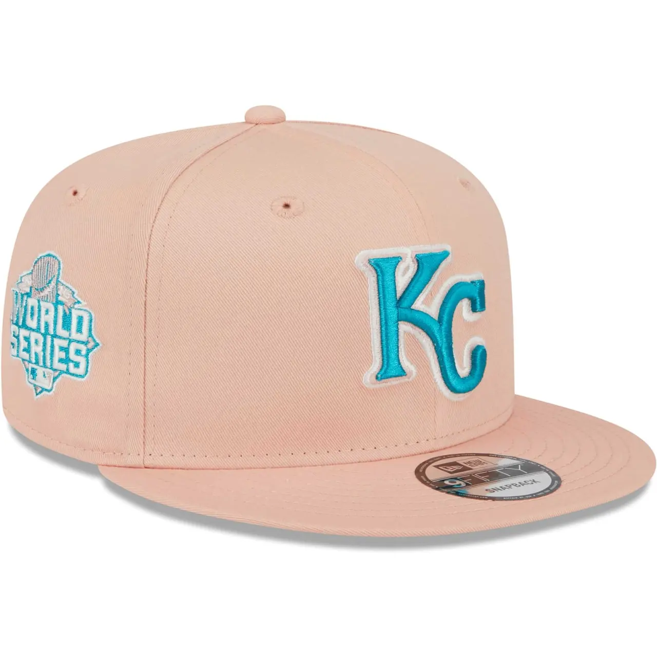 Men's Kansas City Royals New Era Pink Sky Aqua Undervisor 9FIFTY Snapback Hat 3 Men's Kansas City Royals New Era Pink Sky Aqua Undervisor 9FIFTY Snapback Hat