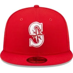 Men's Seattle Mariners New Era Red White Logo 59FIFTY Fitted Hat -Field Ready Shop mens new era red seattle mariners white logo 59fifty fitted hat pi4692000 altimages ff 4692875 303f044a1f77975b1d4falt2 full