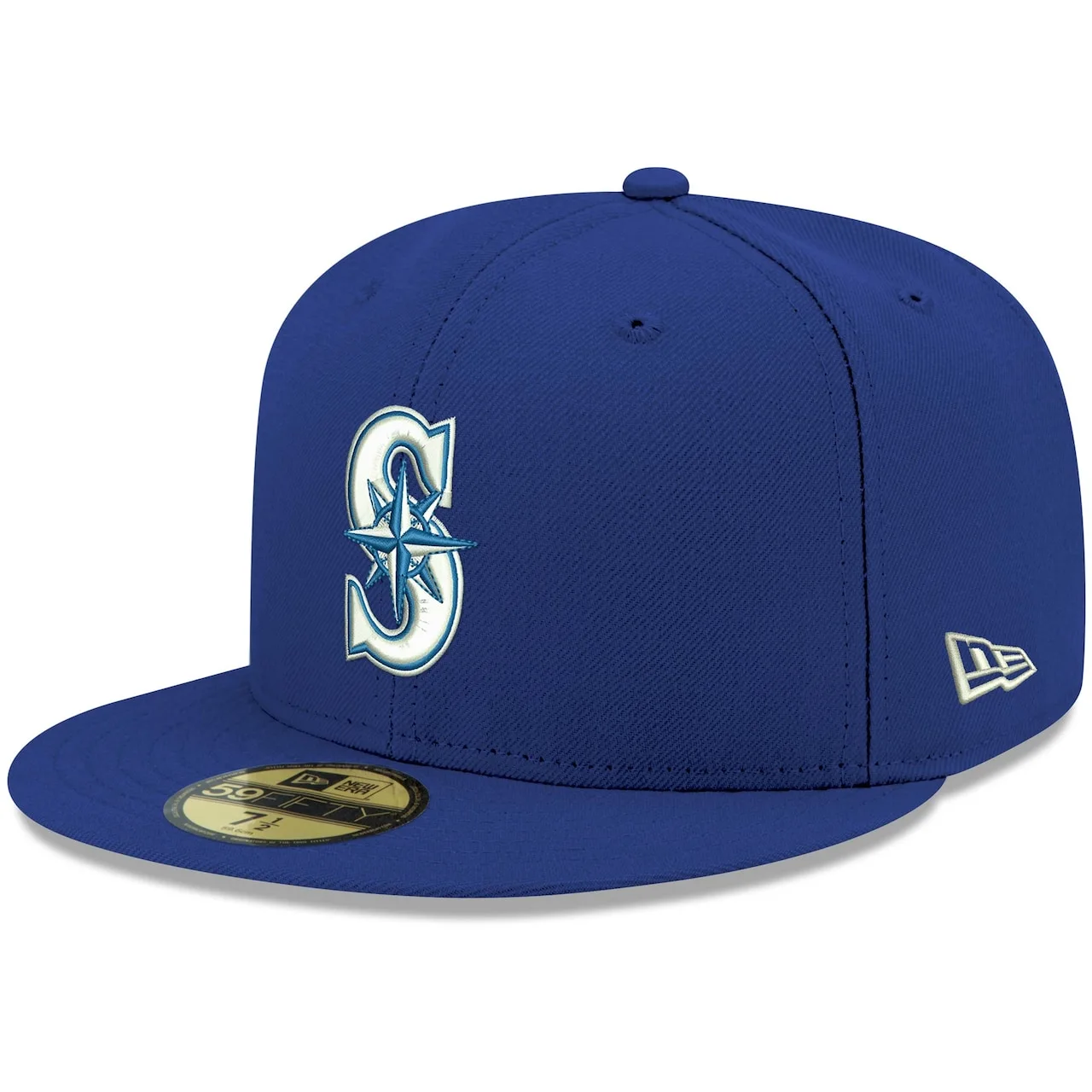 Men's Seattle Mariners New Era Royal White Logo 59FIFTY Fitted Hat 3 Men's Seattle Mariners New Era Royal White Logo 59FIFTY Fitted Hat