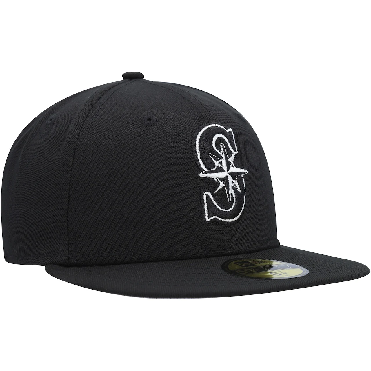 Men's Seattle Mariners New Era Black On Black Dub 59FIFTY Fitted Hat 5 Men's Seattle Mariners New Era Black On Black Dub 59FIFTY Fitted Hat - Image 3