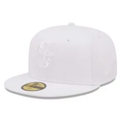 Men's Seattle Mariners New Era White On White 59FIFTY Fitted Hat