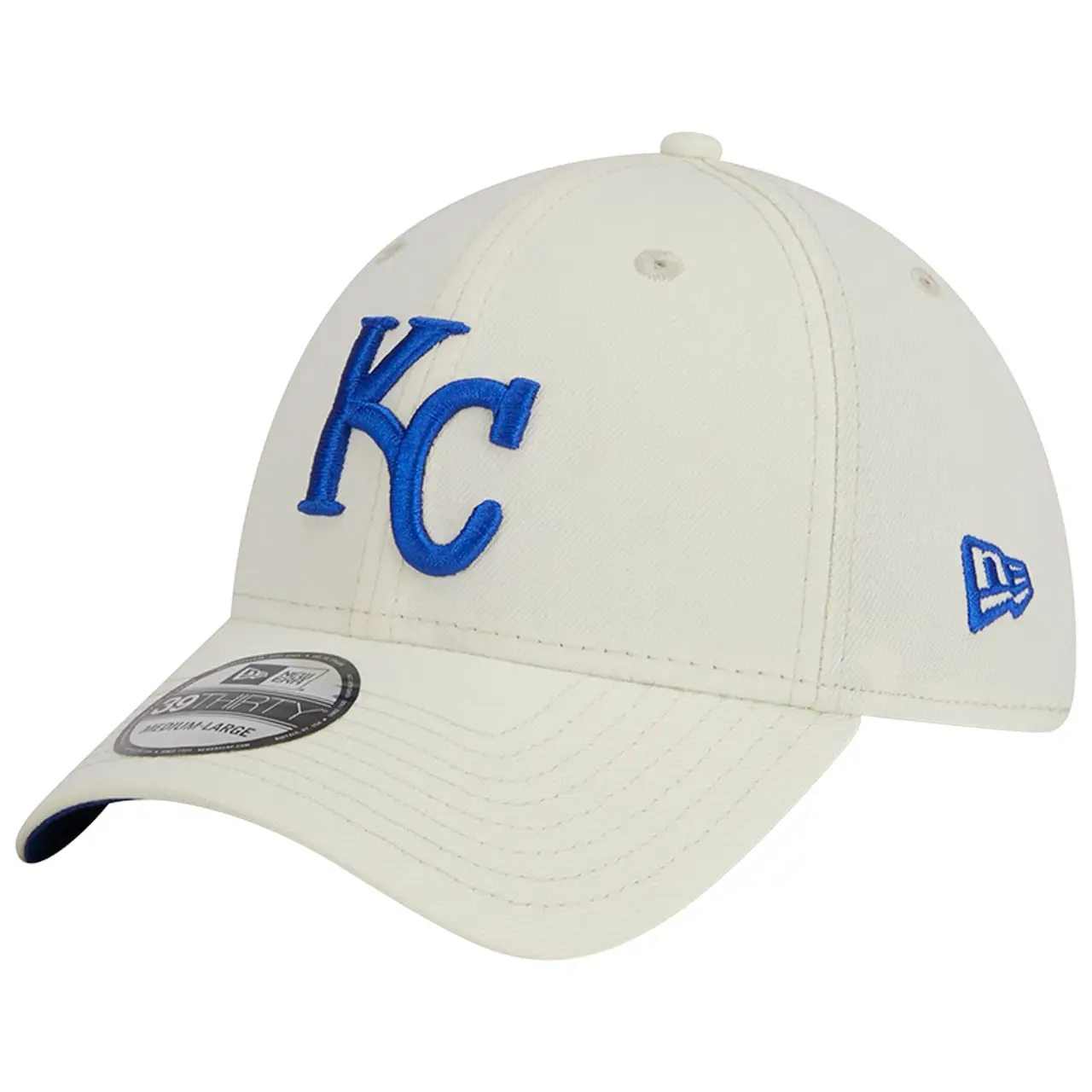 Men's Kansas City Royals New Era White Chrome Team Classic 39THIRTY Flex Hat 3 Men's Kansas City Royals New Era White Chrome Team Classic 39THIRTY Flex Hat