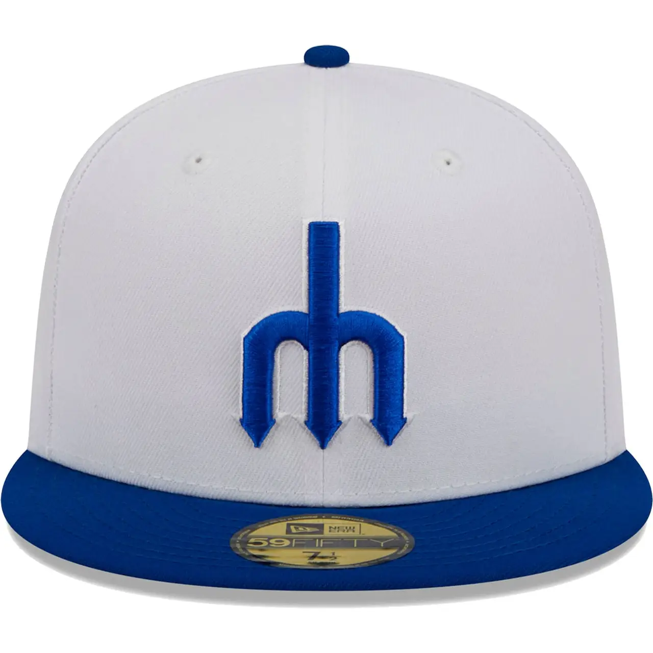 Men's Seattle Mariners New Era White Optic 59FIFTY Fitted Hat 4 Men's Seattle Mariners New Era White Optic 59FIFTY Fitted Hat - Image 2