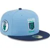 Men's Kansas City Royals New Era Light Blue/Navy Green Undervisor 59FIFTY Fitted Hat
