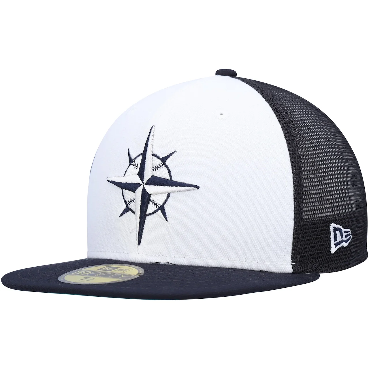 Men's Seattle Mariners New Era White/Navy 2023 On-Field Batting Practice 59FIFTY Fitted Hat 3 Men's Seattle Mariners New Era White/Navy 2023 On-Field Batting Practice 59FIFTY Fitted Hat