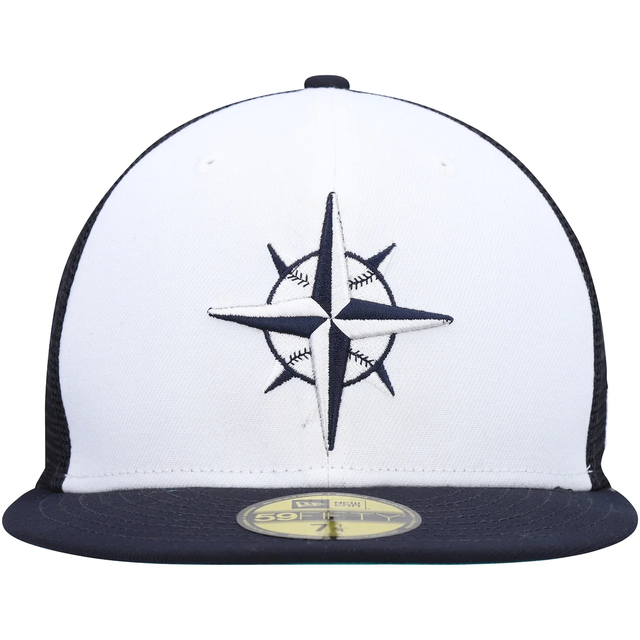Men's Seattle Mariners New Era White/Navy 2023 On-Field Batting Practice 59FIFTY Fitted Hat 4 Men's Seattle Mariners New Era White/Navy 2023 On-Field Batting Practice 59FIFTY Fitted Hat - Image 2