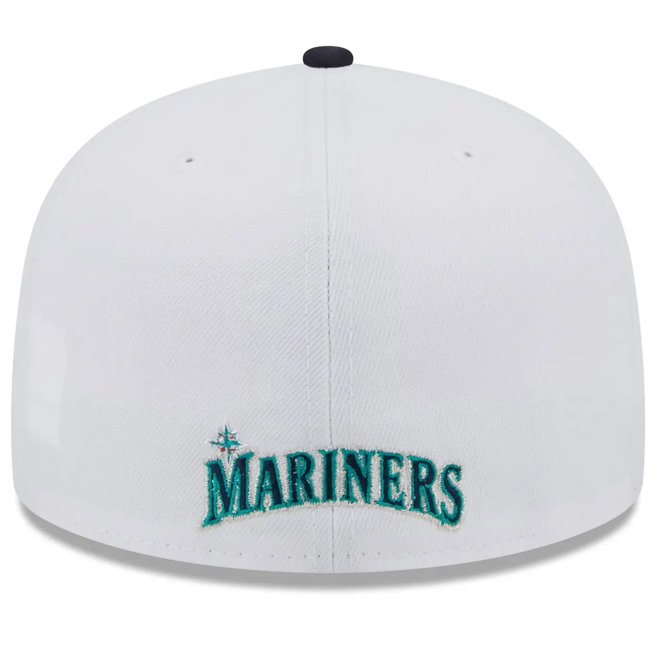Men's Seattle Mariners New Era White/Navy State 59FIFTY Fitted Hat 6 Men's Seattle Mariners New Era White/Navy State 59FIFTY Fitted Hat - Image 4