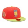 Men's Kansas City Royals New Era Red/Neon Green 25th Anniversary Lava Highlighter Combo 59FIFTY Fitted Hat