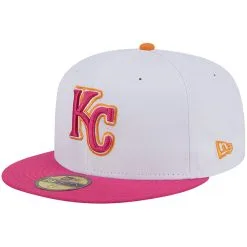 Men's Kansas City Royals New Era White/Pink 50th Team Anniversary 59FIFTY Fitted Hat -Field Ready Shop pink kansas city royals 50th team anniversary 59fifty fitted hat ss5 p 200016070pv 3u jne1iq03ieufa7fwsosjv tgfawkuwph7lzxhbmeem