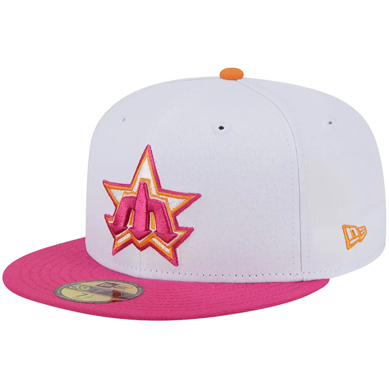 Men's Seattle Mariners New Era White/Pink 40th Team Anniversary 59FIFTY Fitted Hat 5 Men's Seattle Mariners New Era White/Pink 40th Team Anniversary 59FIFTY Fitted Hat - Image 3