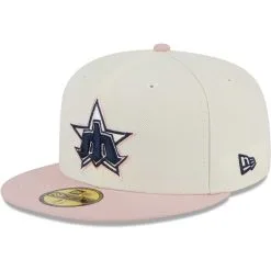 Men's Seattle Mariners New Era White/Pink Chrome Rogue 59FIFTY Fitted Hat -Field Ready Shop pink seattle mariners chrome rogue 59fifty fitted hat ss5 p 200015862pv 3u rwo5jzn2srznbb7slmltv nb3n3ltudwqxigh6awlt
