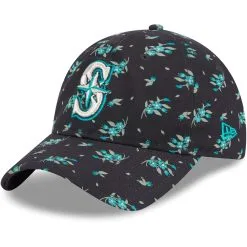 Youth Seattle Mariners New Era Navy Bloom 9TWENTY Adjustable Hat