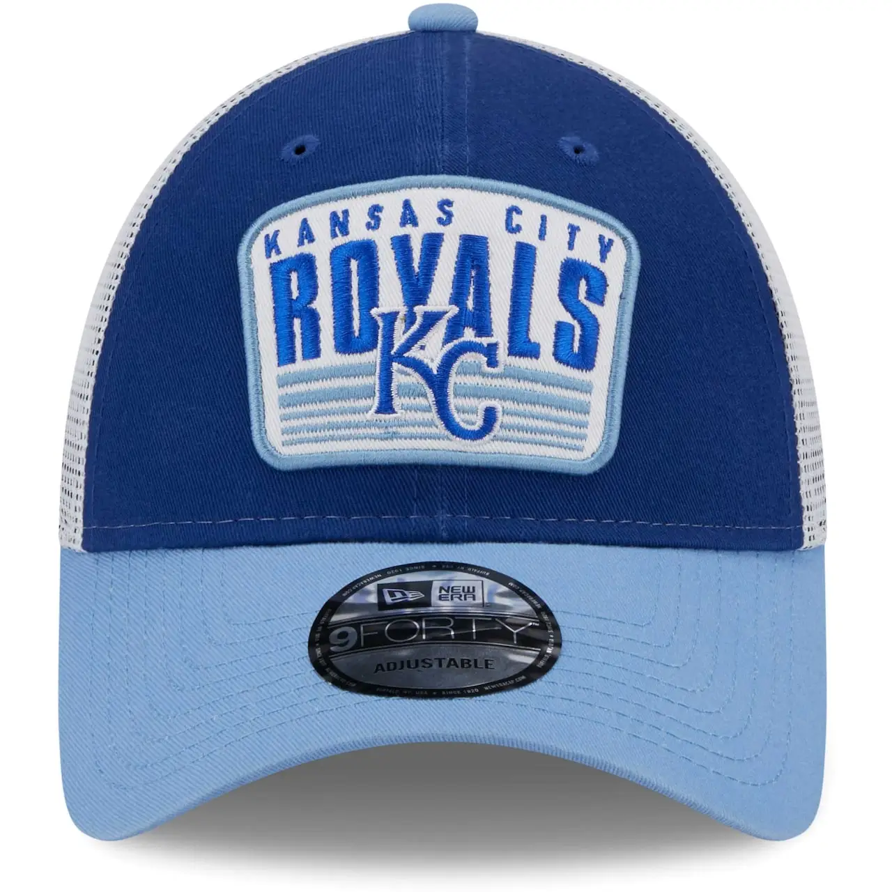 Youth Kansas City Royals New Era Royal Patch Trucker 9FORTY Snapback Hat 4 Youth Kansas City Royals New Era Royal Patch Trucker 9FORTY Snapback Hat - Image 2